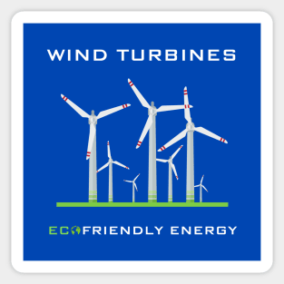 Wind Turbines Echo Friendly Power Sticker